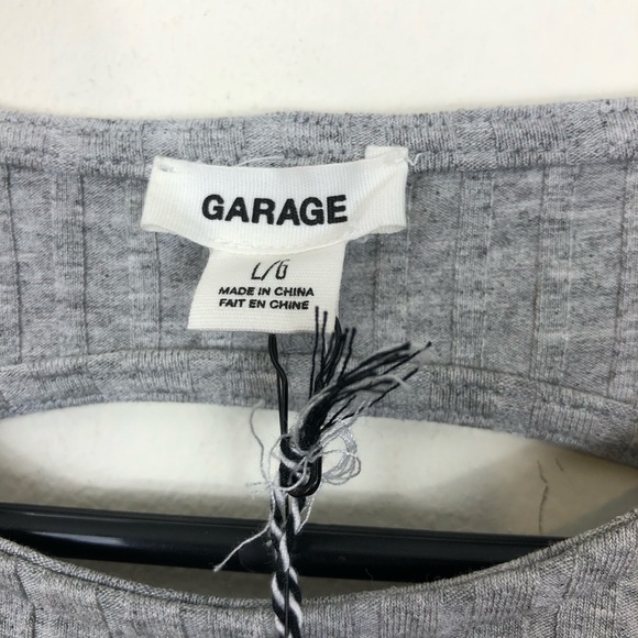 NWT Garage Sleeveless Ribbed Cut Out Dress Sz L - Picture 6 of 9